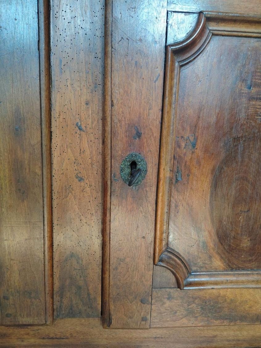 Credenza a due porte in noce piemonte XVIII secolo-photo-4