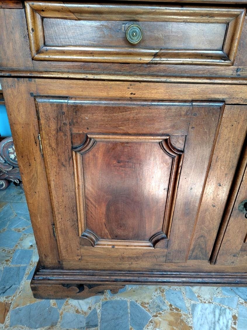 Credenza a due porte in noce piemonte XVIII secolo-photo-8
