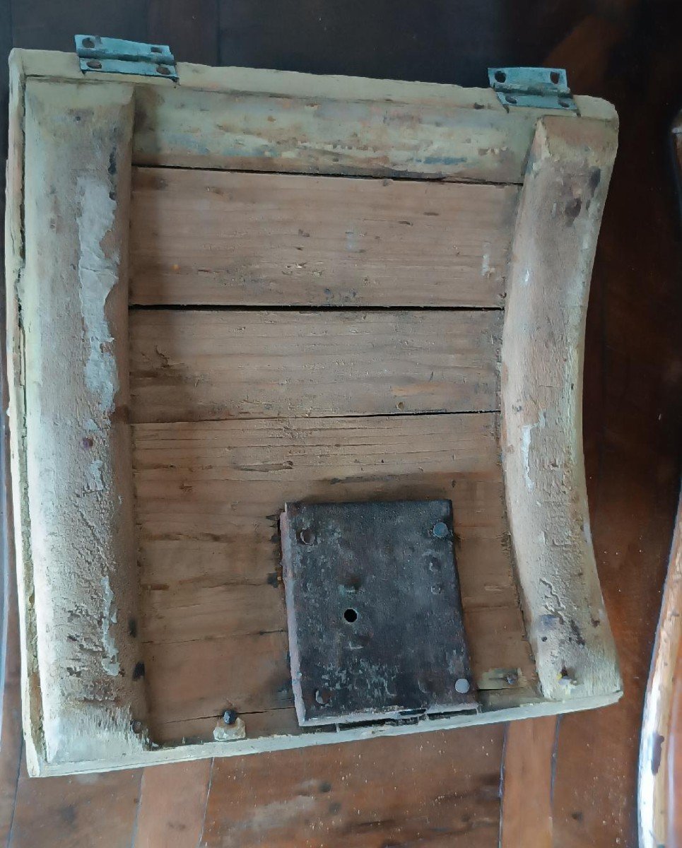 Antica porta da tabernacolo in legno laccato e dorato-photo-3