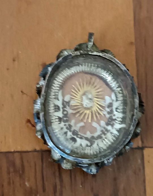 Antica reliquia d'argento di San Gregorio 1° ( SAN GREGORIO MAGNO ) Papa