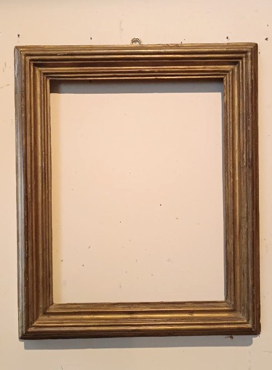 Antica cornice legno dorato inizi XVIII secolo italia-photo-2