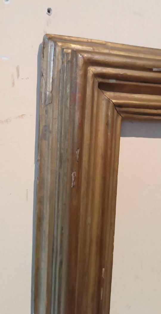 Antica cornice legno dorato inizi XVIII secolo italia-photo-4