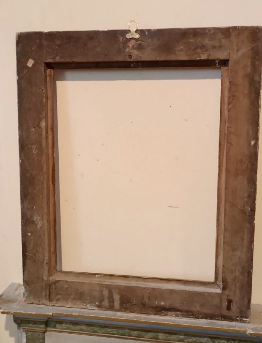 Antica cornice legno dorato inizi XVIII secolo italia-photo-3