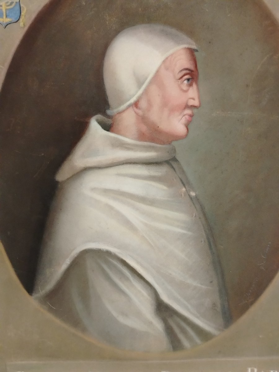 Antica tempera su carta  - ritratto di papa Sisto VI -XVIII secolo-photo-3
