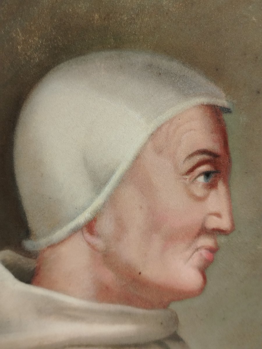 Antica tempera su carta  - ritratto di papa Sisto VI -XVIII secolo-photo-4