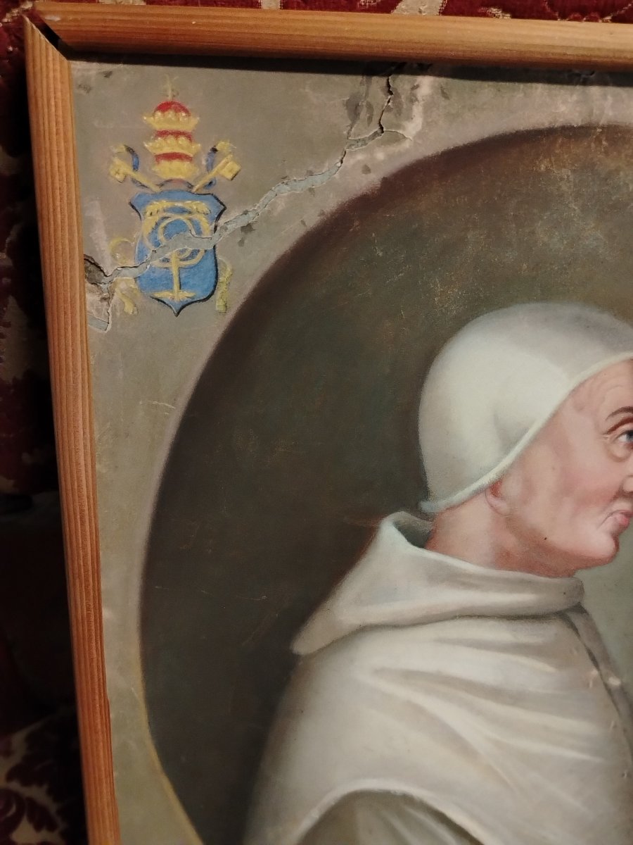 Antica tempera su carta  - ritratto di papa Sisto VI -XVIII secolo-photo-7