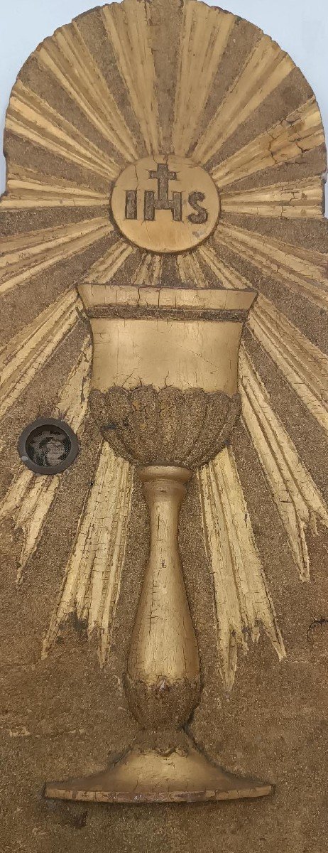 Antico Portale tabernacolo ,ciborio , in legno dorato-photo-3