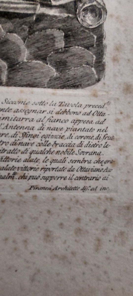Giovanni Battista Piranesi.   Trofei di Ottaviano Augusto. 1753 Acquaforte 65x40 cm -photo-2