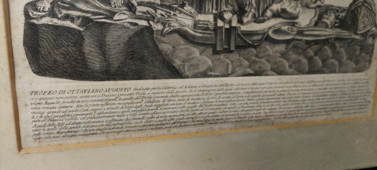 Giovanni Battista Piranesi.   Trofei di Ottaviano Augusto. 1753 Acquaforte 65x40 cm -photo-2