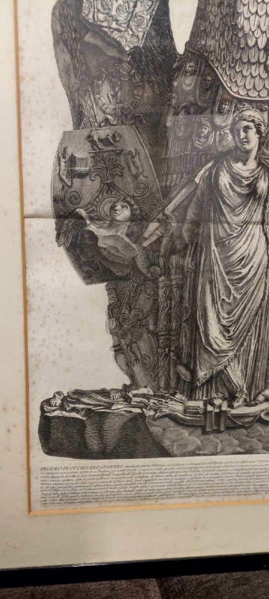 Giovanni Battista Piranesi.   Trofei di Ottaviano Augusto. 1753 Acquaforte 65x40 cm -photo-6
