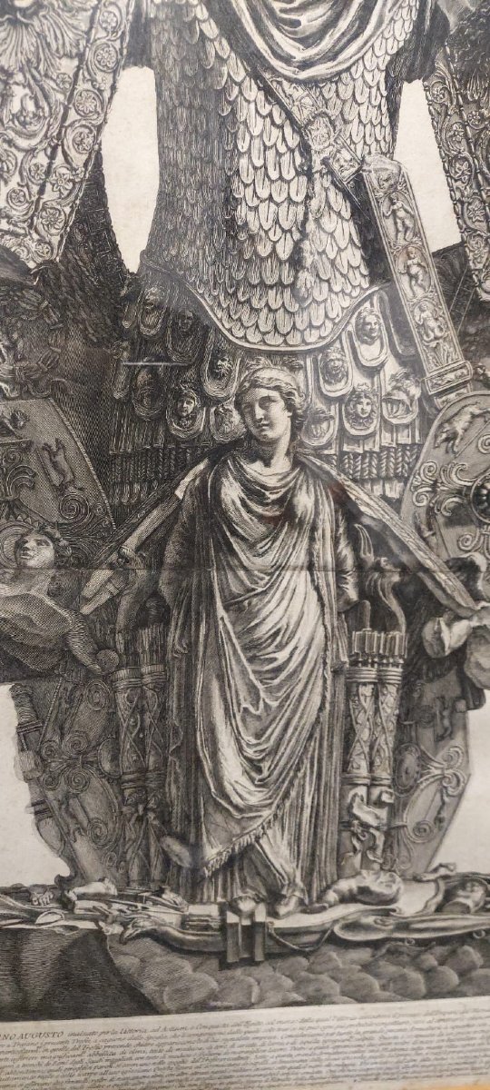 Giovanni Battista Piranesi.   Trofei di Ottaviano Augusto. 1753 Acquaforte 65x40 cm -photo-7