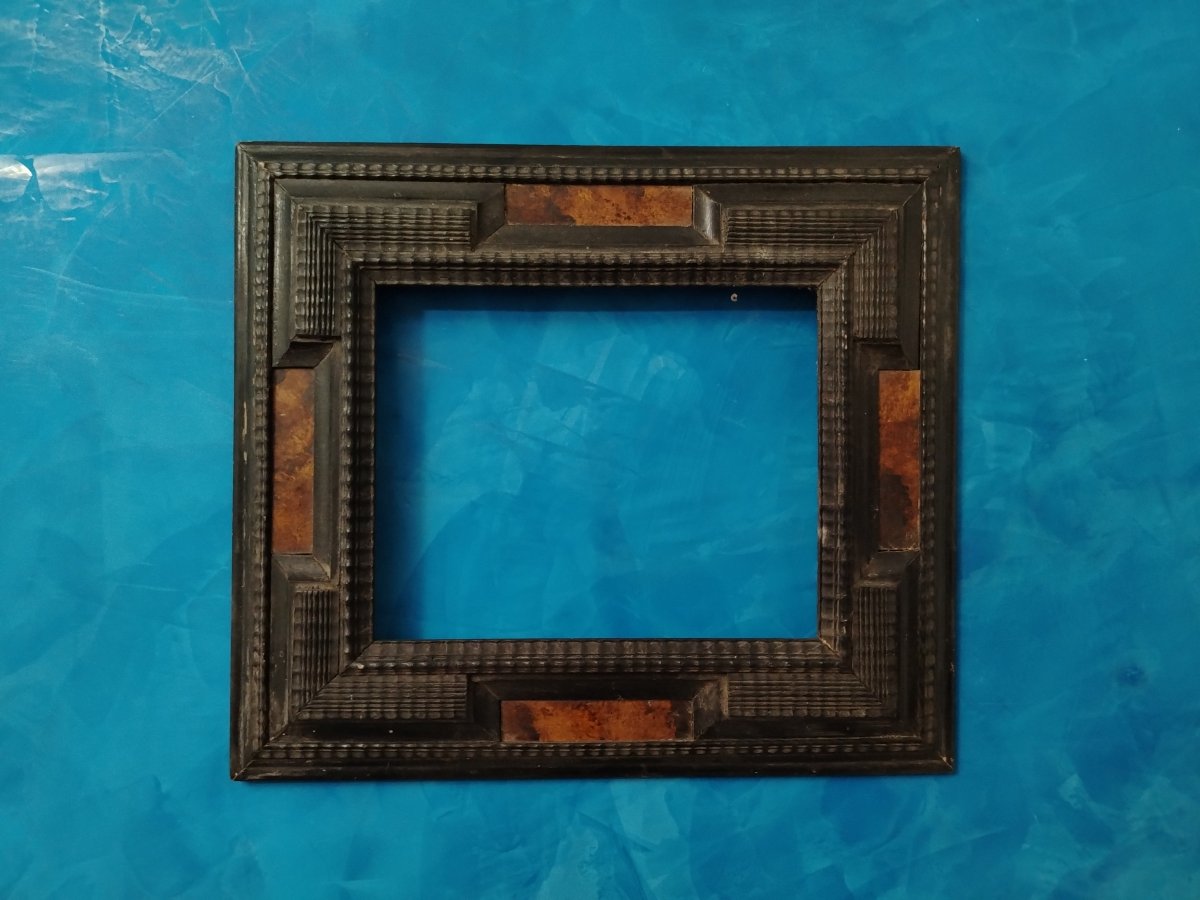 guilloche in legno ebanizzato  XIX sec-photo-3