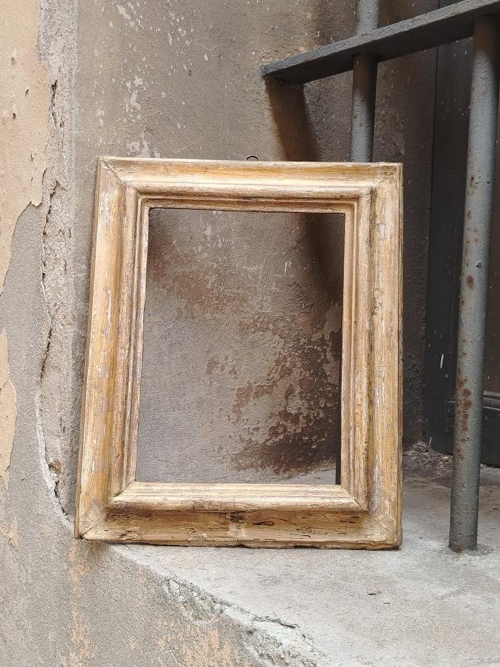 Antica cornice in legno laccato XVIII secolo-photo-2