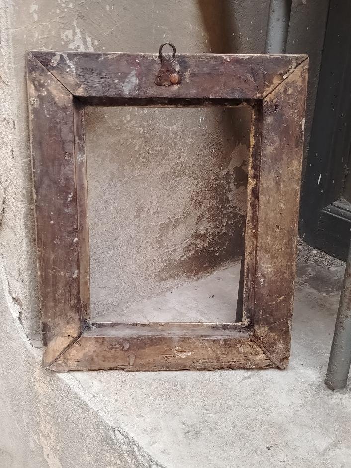 Antica cornice in legno laccato XVIII secolo-photo-4