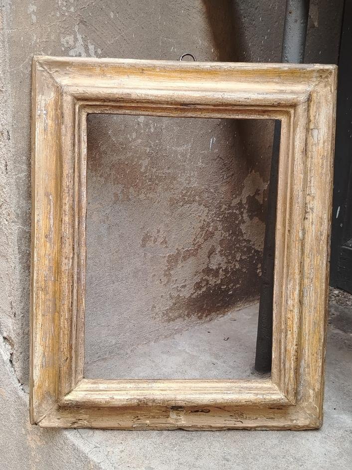 Antica cornice in legno laccato XVIII secolo-photo-5