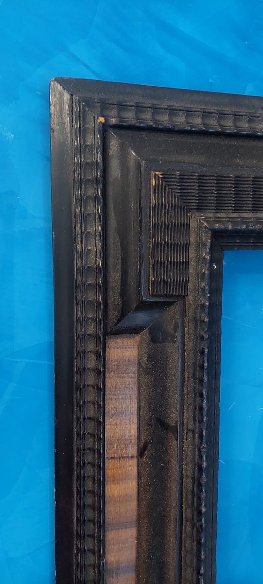 Cornice guilloche, legno ebanizzato, XIX secolo -photo-3