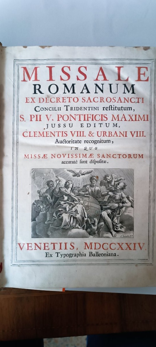 Messale romano datato 1724 ex typografhia balleoniana --photo-2