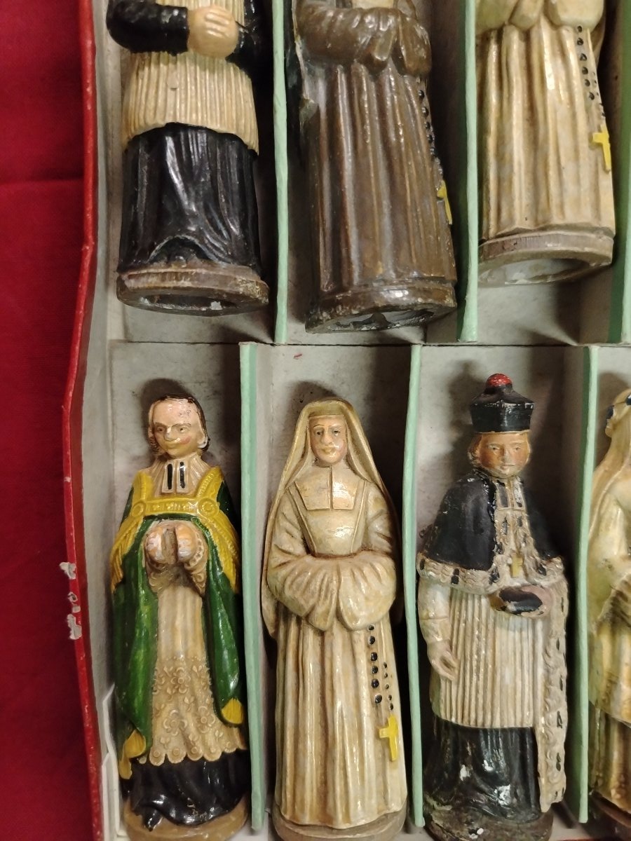 Raro Set vintage di statuette devozionali religiose inizio  900-photo-2