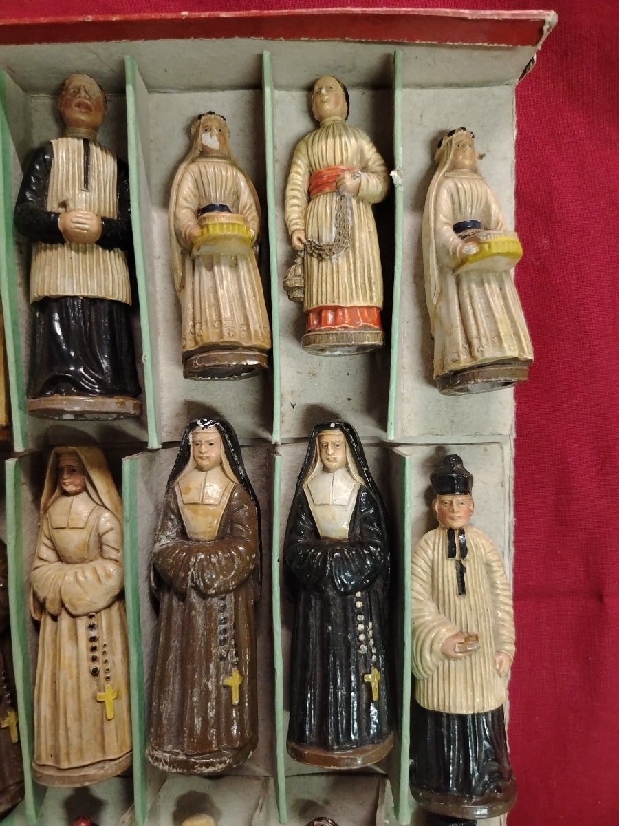 Raro Set vintage di statuette devozionali religiose inizio  900-photo-4
