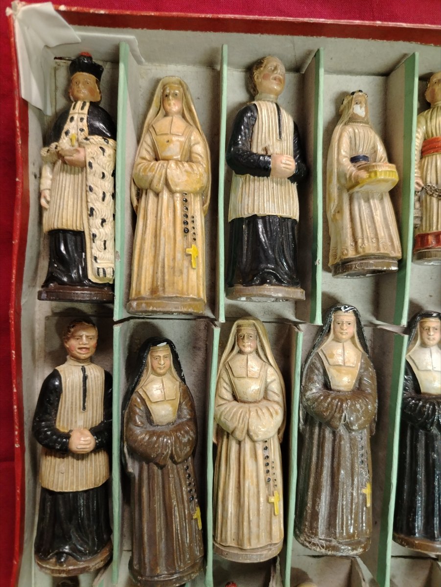 Raro Set vintage di statuette devozionali religiose inizio  900-photo-1