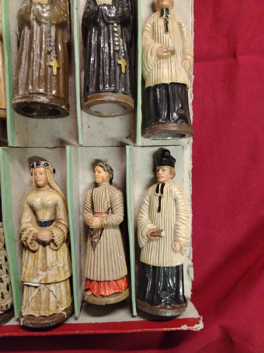 Raro Set vintage di statuette devozionali religiose inizio  900-photo-2