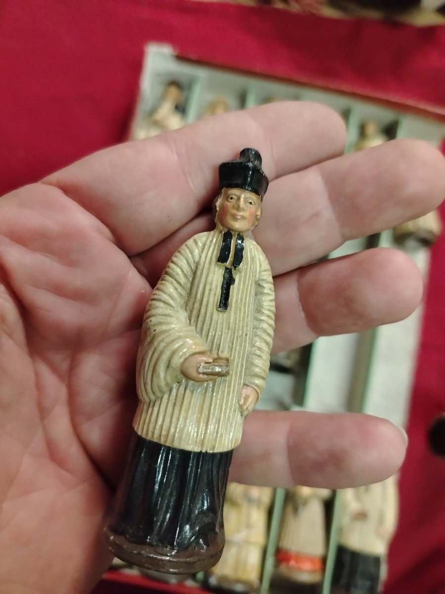 Raro Set vintage di statuette devozionali religiose inizio  900-photo-4