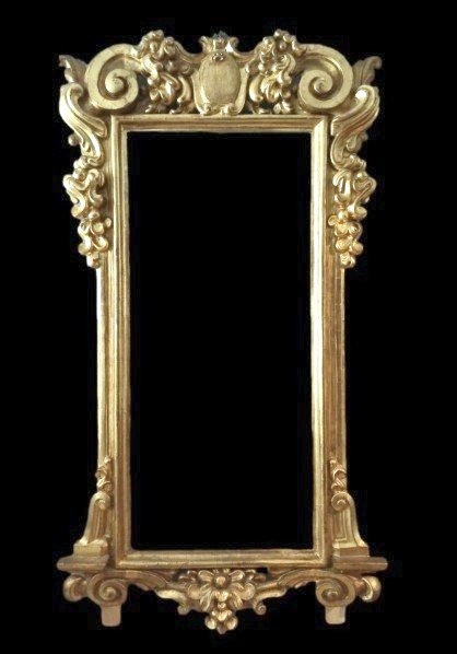 Grande specchiera in legno dorato seconda meta' XVIII secolo Italia