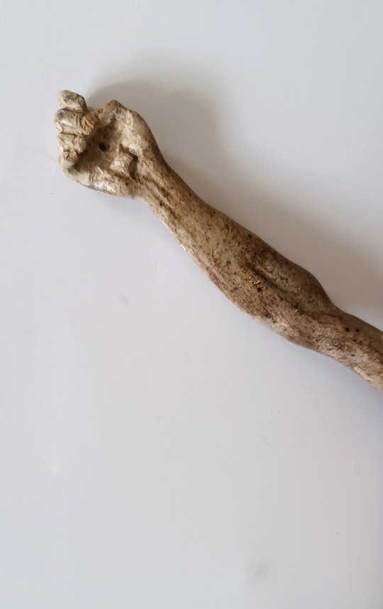 Antico cristo in legno policromo h.56 cm-photo-3