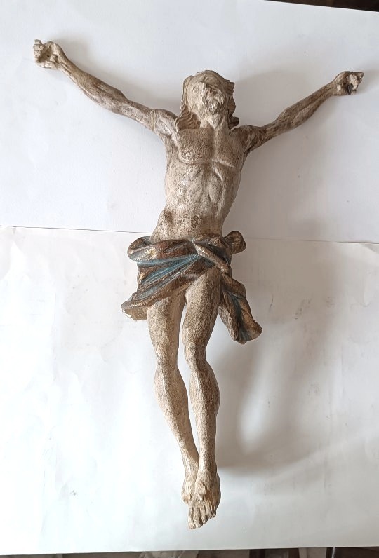 Antico cristo in legno policromo h.56 cm