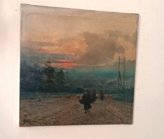 Dipinto olio su tela veduta firenze Aurelio Catti (1895-1966)-photo-3