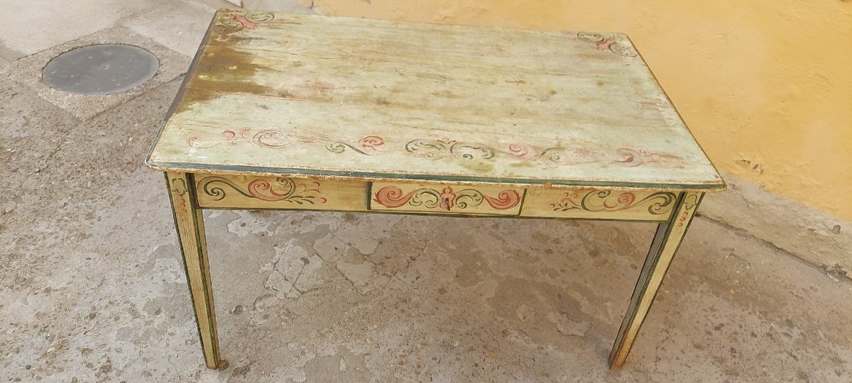 scrittoio in legno laccato e dipinto, Toscana XVIII secolo-photo-1