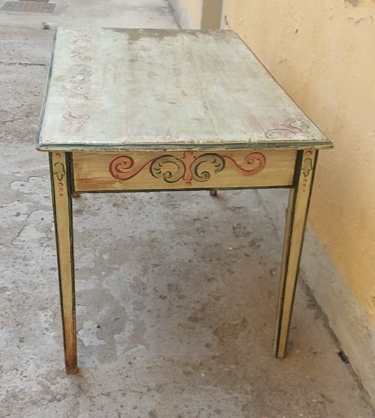 scrittoio in legno laccato e dipinto, Toscana XVIII secolo-photo-3