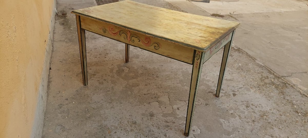 scrittoio in legno laccato e dipinto, Toscana XVIII secolo-photo-7