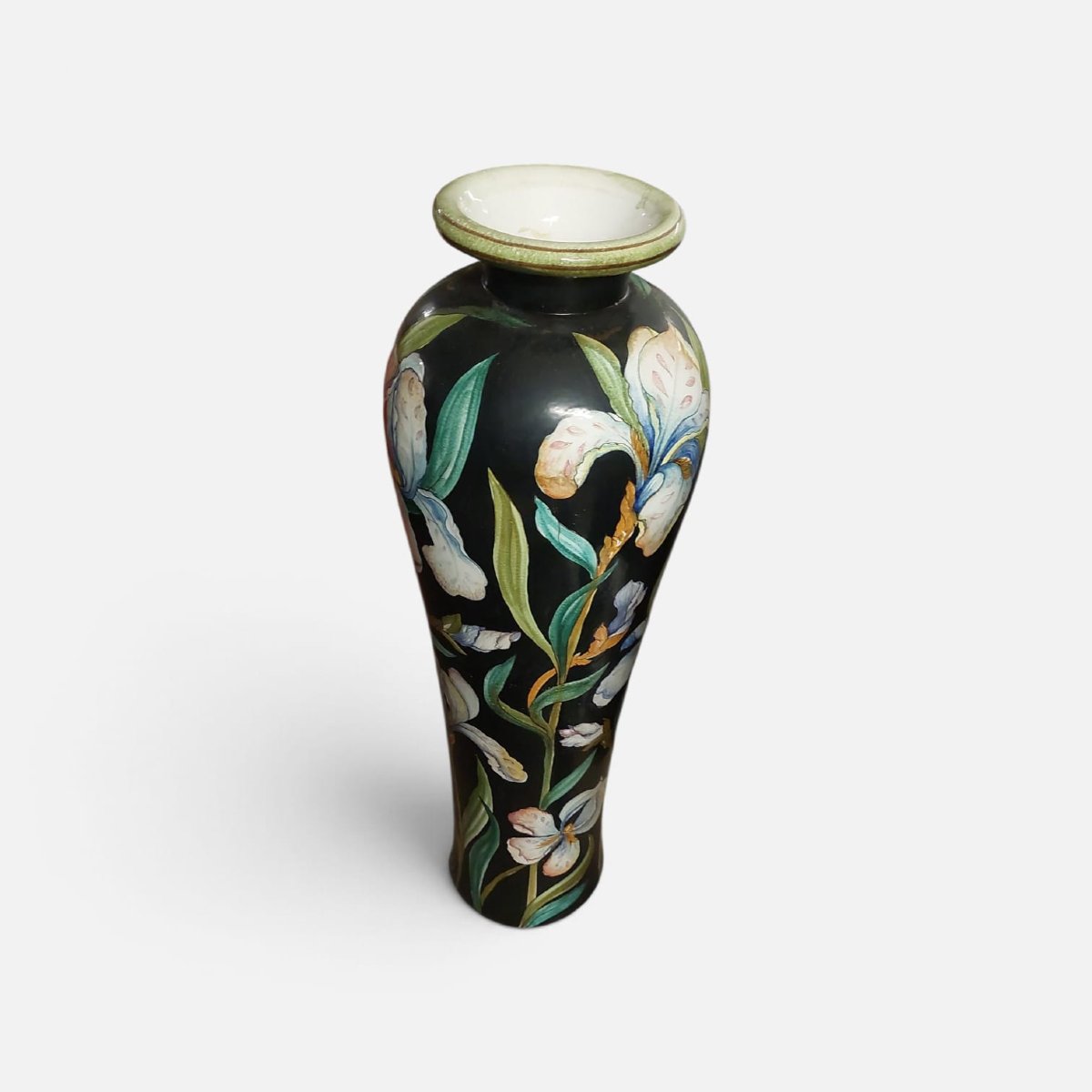 Monumentale  vaso 100 cm   in ceramica dipintaAer Nouveau-photo-2