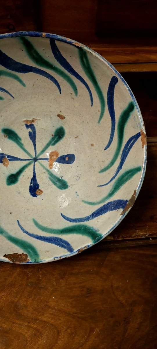Grande ciotola in ceramica di  Fajaluza  XIX secolo-photo-1