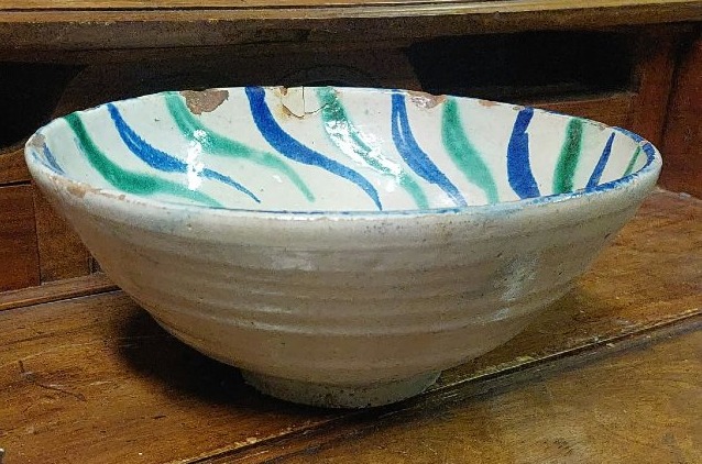 Grande ciotola in ceramica di  Fajaluza  XIX secolo-photo-3