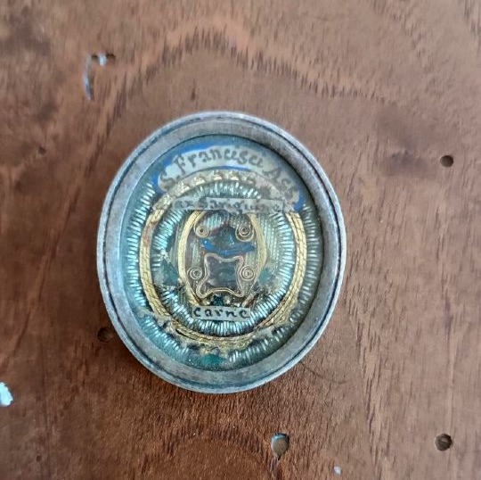 Antica reliquia in argento San Francesco D'assisi