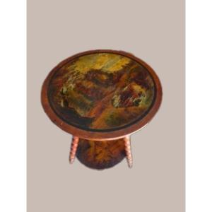 tavolino antico in legno dipinto XIX secolo