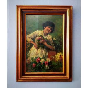 dipinto olio su tavola ATTILIO TORO (NAPOLI 1892-1980) PRIMO VENTENNIO DEL 900