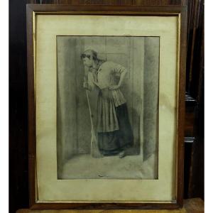 disegno antico Bifronte Osvaldo Bignami