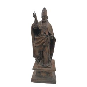 scultura in terracotta XVIII secolo-San Petronio scuola emiliana (ITALIA)
