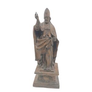 scultura in terracotta XVIII secolo-San Petronio scuola emiliana (ITALIA)