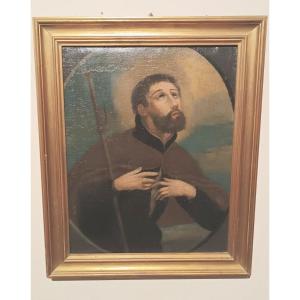 DIPINTO ANTICO OLIO SU TELA XVIII SECOLO SAN FRANCESCO SAVERIO