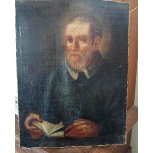 Dipinto olio su tela XVIII secolo scuola italiana-San Filippo Neri