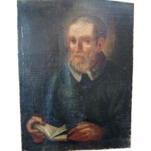 Dipinto olio su tela XVIII secolo scuola italiana-San Filippo Neri