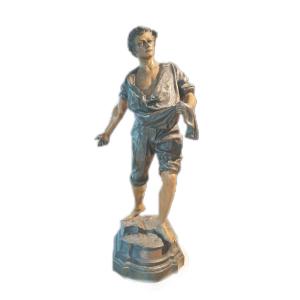  SCULTURA ALLEGORIA DELL'AGRICOLTURA F.TA F. MILLIOT H.103 CM