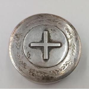Scatola porta ostie in argento del XIX secolo, 66 grammi