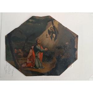 Dipinto su rame -scena religiosa-XVIII secolo scuola italiana
