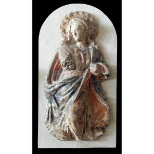 Madonna in cartapesta e stucco XVIII secolo ITALIA