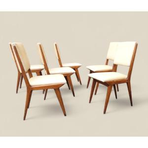 6 SEDIE LEGNO DESIGN ITALIANO  MILD CENTURY CARLO DE CARLI